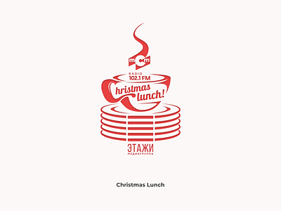 Christmas Lunch christmas coffee cup event lettering logo lunch
