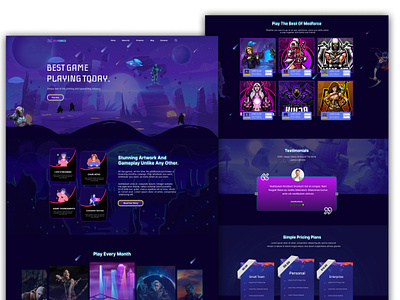 Gaming Landing Page. figma game game design game website gamewebsite gaming gaming interface home homepage landing page landing page design landingpage ui uiux web design web page webdesign website game