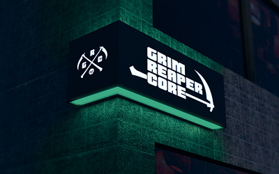 Grim Reaper Core - Branding for colocation service🪓 brandbook branding colocation crypto defi design graphic design logo mining nft red ui ukraine uxui webdesign website