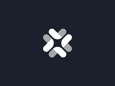 Logomark abstract app bold branding flower icon logo