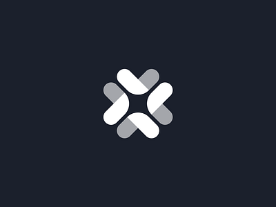 Logomark abstract app bold branding flower icon logo