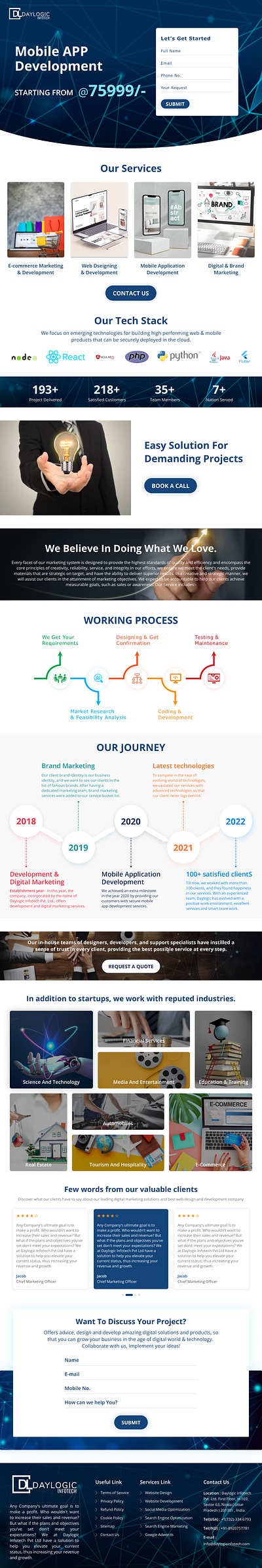 Landing page design landingpage ui ux