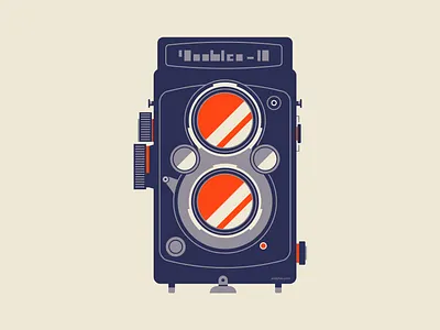 Twin Lens Reflex Camera camera cameras classic camera color colour content creator cute design flat design geometric hong kong illustration illustrator made in hong hong nostalgia retro twin lens reflex vector vintage camera yashica