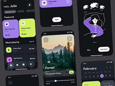 Meditation app android app app app design best mobile app design illustration illustration design interaction ios app meditation motion motion design mvp mvp app sleep top mobile app ui user experience user interface ux