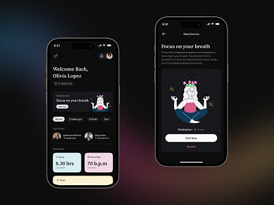 Screens ✨ app design clean fitness ios mobile screens ui ui kit yoga