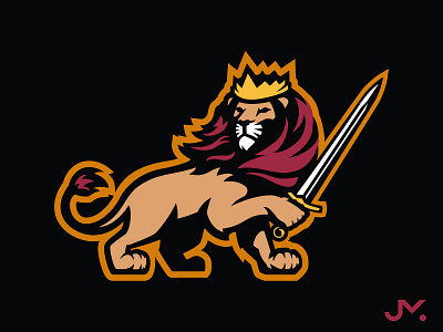 Red Mane brand crown design esport gaming illustration king lion lionlogo lions logo mascot sports