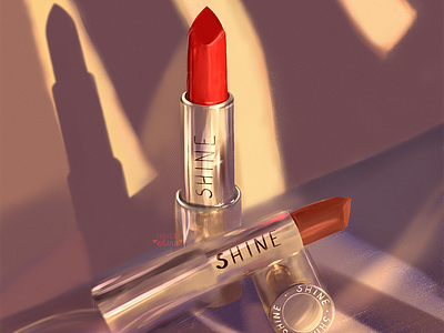 Lipsticks illustration branding cosmetics brand digital art illustration lipstick lipstick illustration makeup makeup illustration