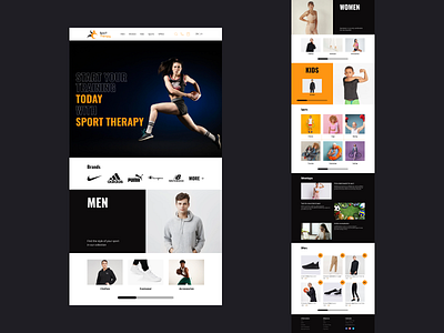 Sportswear Shop Landing Page branding design designer graphic design illustration logo ui ux uxui web web design webdesign