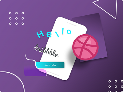 HELLO design dribbble shots illustration