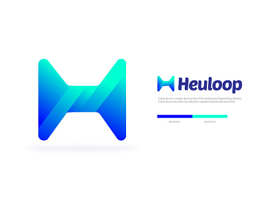 Heuloop app logo design brand design brand identity branding design flat design graphic design illustration logo