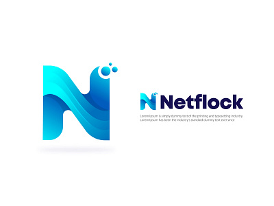 Netflock app logo design brand design brand identity branding design flat design graphic design illustration logo ui