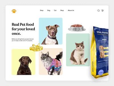 Minimal Petfood Website adventure app after effect agency app design branding design fashion flat freelancer graphic design icon illustration logo minimal typography ui ux vector web website