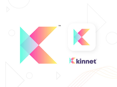 Kinnet app logo design brand design brand identity branding design flat design graphic design illustration logo