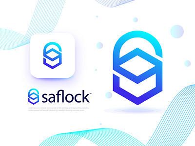 Saflock app logo design brand design brand identity branding design flat design graphic design illustration logo ui