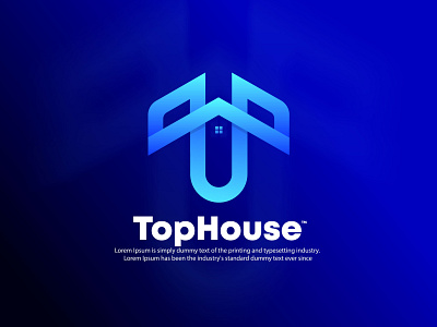 Top House app logo design brand design brand identity branding design flat design graphic design illustration logo ui