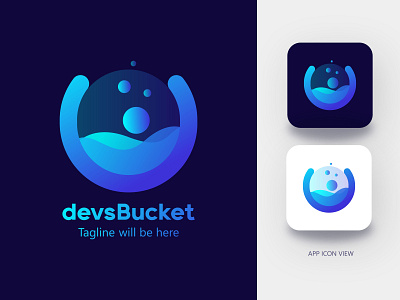 Devs Bucket app logo design brand design brand identity branding design flat design graphic design illustration logo