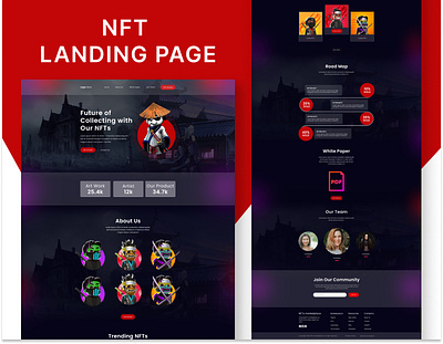 NFT Landing Page figma graphic design landing page nft design nft landing page nft website ui uiux design website design