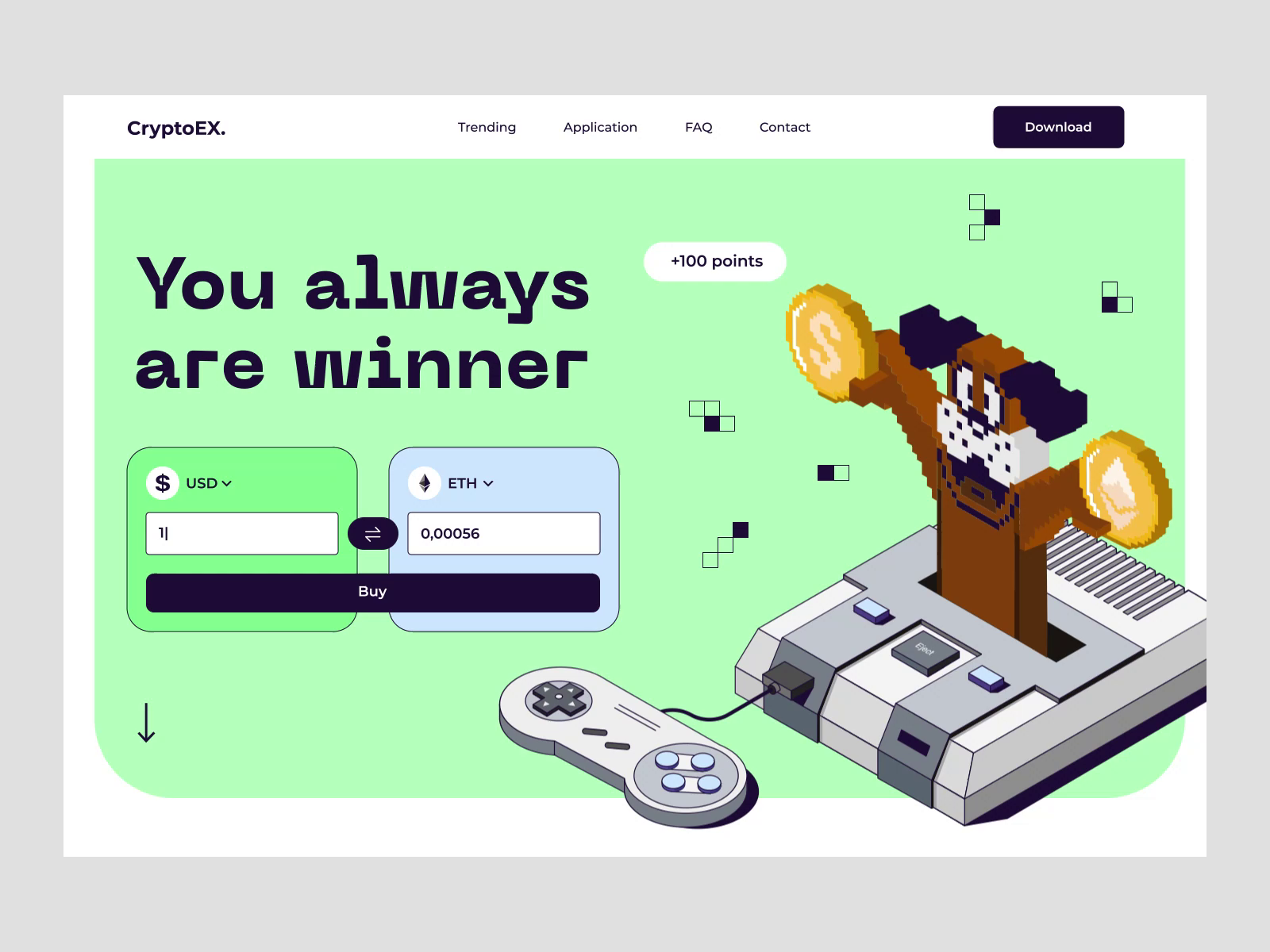 CryptoEX Home Page Interaction By Taras Migulko For Emote On Dribbble