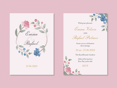 Wedding invitation branding design graphic design illustration typography