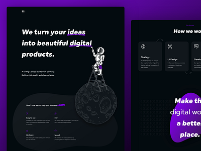 22.agency Website agency coding dark ui design freelancer illustration webapp webdesign website