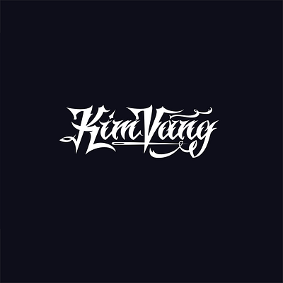 Kim Vang Logotype craft custom design fashion hiphop latin lettering letters logo logotype needle rap script street typo typography urban vector