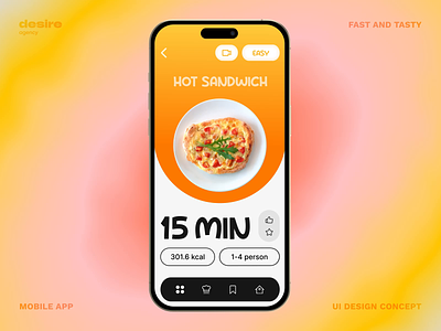Mobile | Fast and Tasty android animated animation cooking design desire agency dishes foodtech graphic design interface ios mobile mobile app mobile interface mobile ui motion motion design motion graphics recipes ui