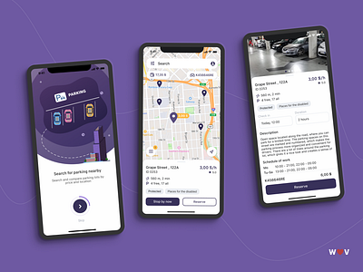Parking mobile app app car design interface parking ui ux