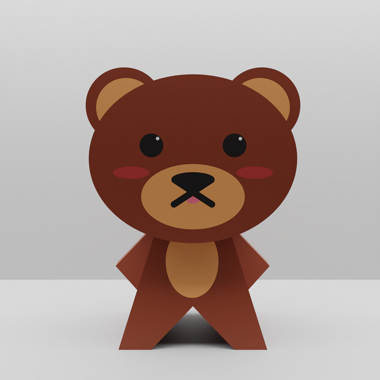 Chibi Bear Papercraft by Belly on Dribbble