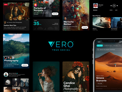 VERO True Social app app design application art direction design design system ios app mobile application ui ui design ux design vero vero true social