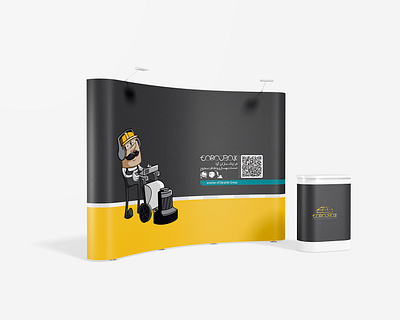 pop up - Brand advertising stand character design mascot popup
