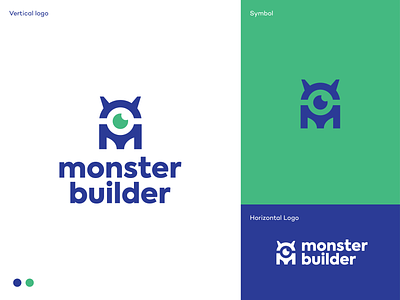 Monster Builder logo 3d 3d printing branding builder cnc logo logodesign logodesigner machining mark metal monster prototyping singapore symbol