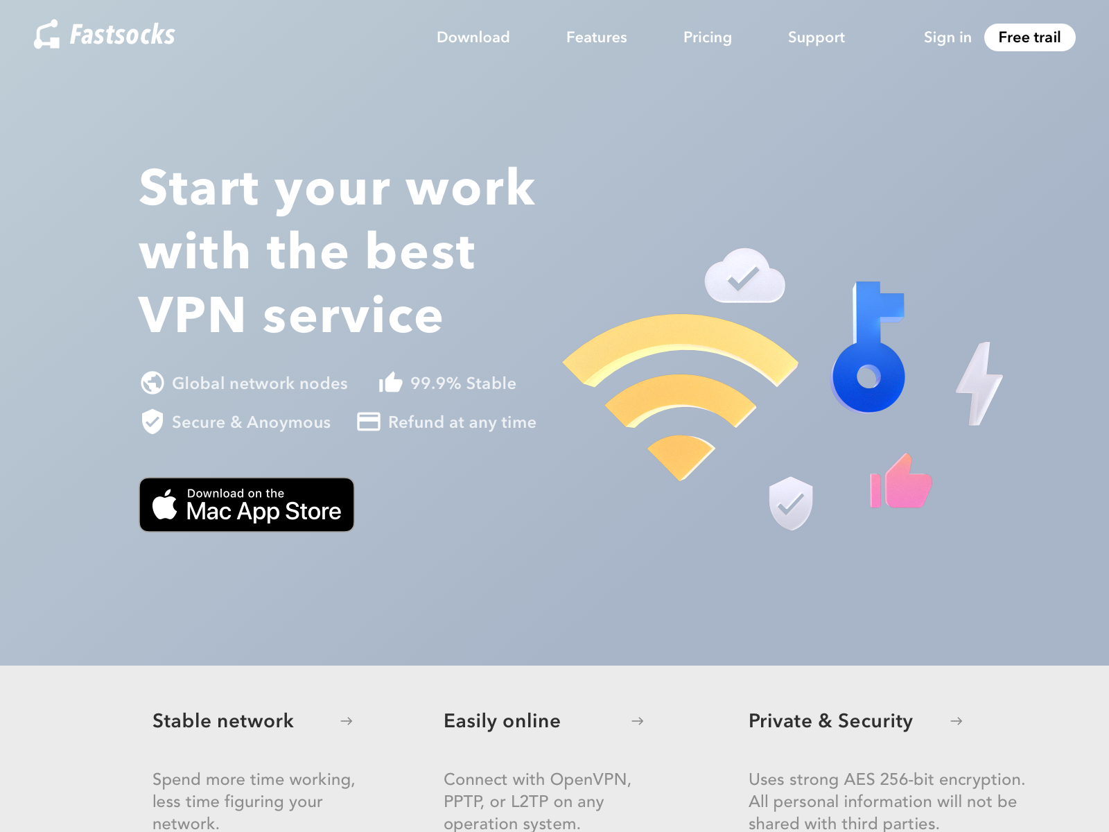 Web design animation landing network website