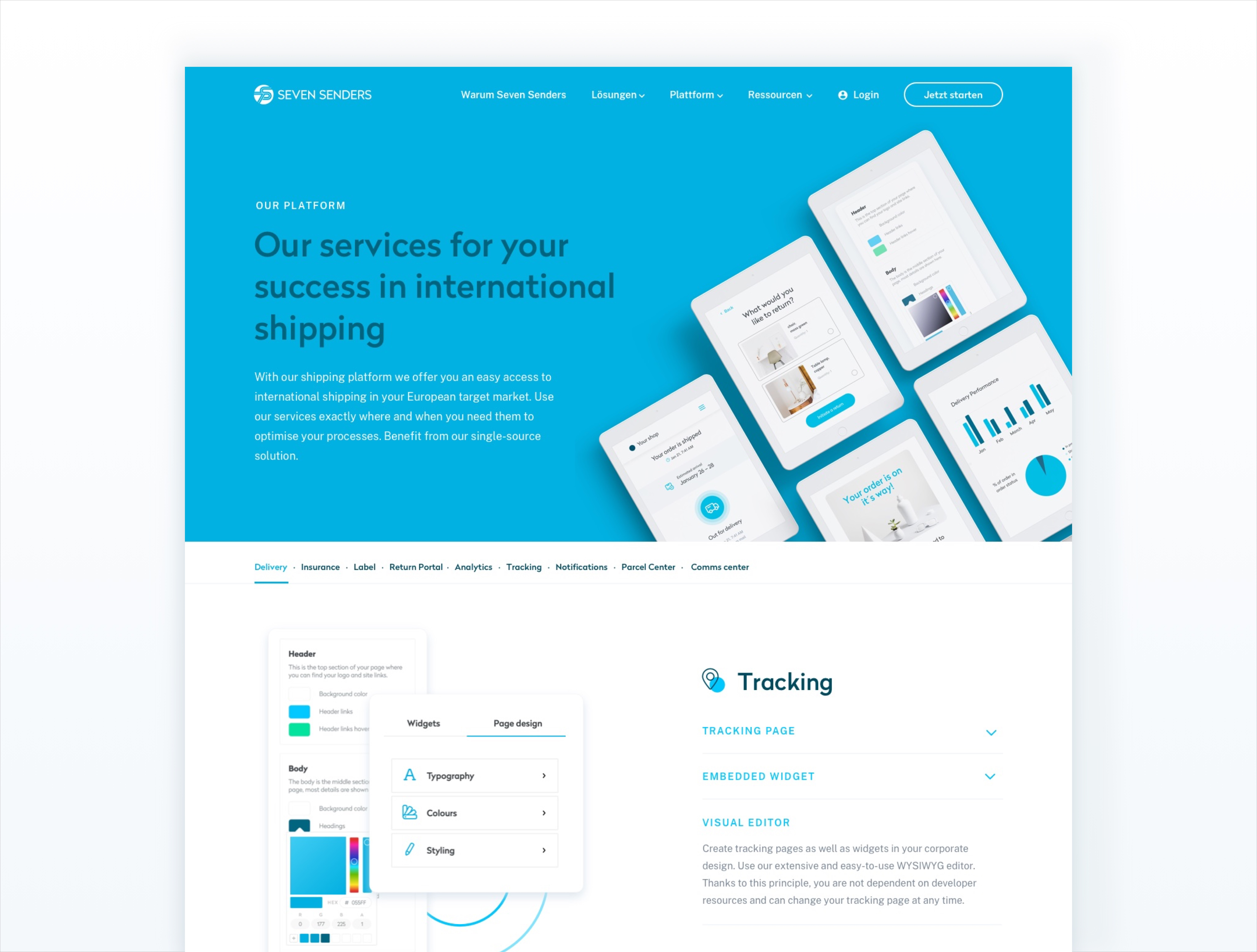 Seven Senders webdesign branding design graphic design typography ui visual visual design webdesign