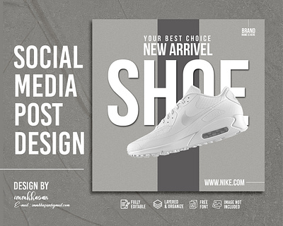 shoes social media post design ads advertising air banner branding design facebook immhhasan instagram media nike post shoe shoes social
