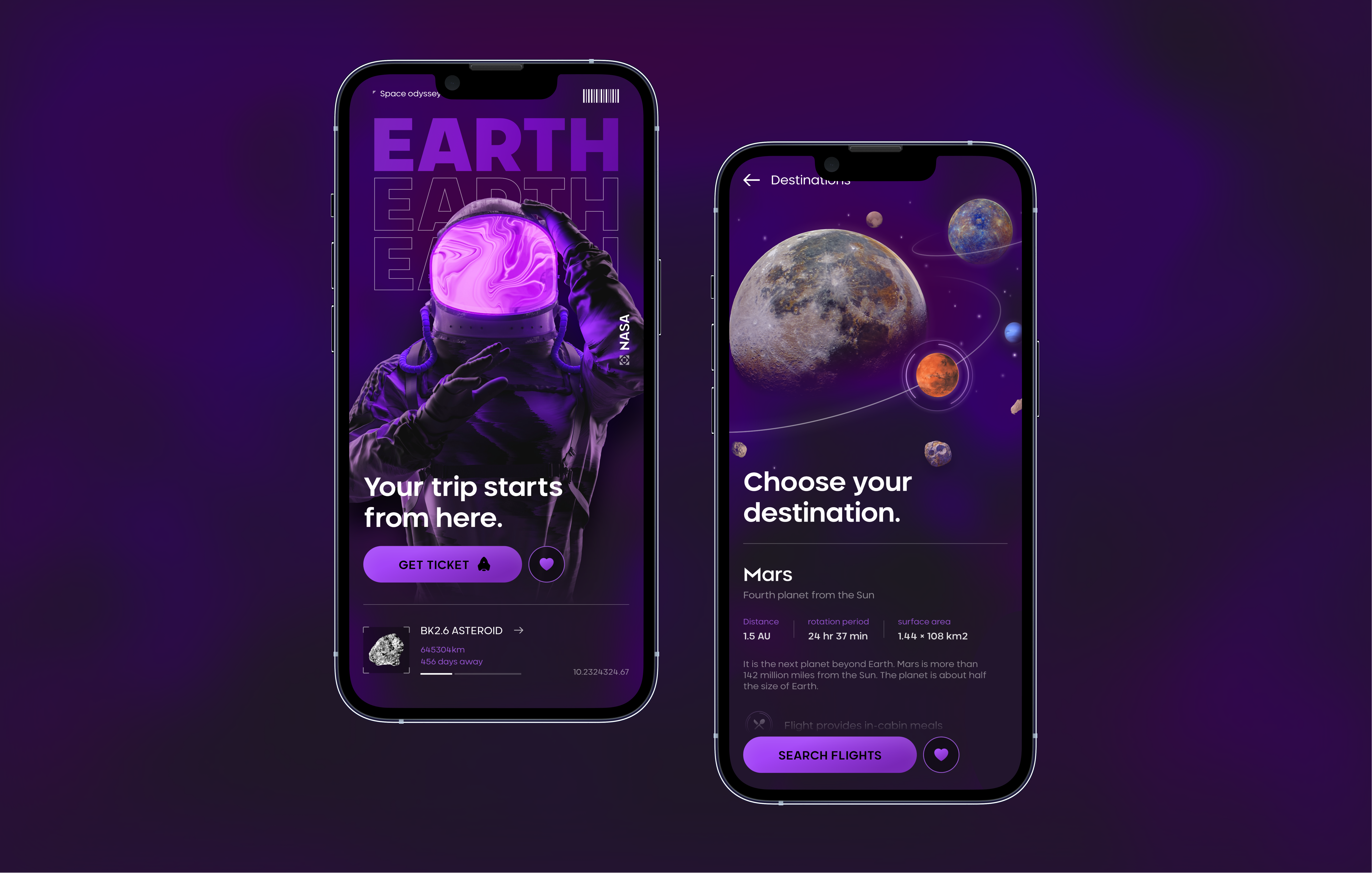 Space Travel App Concept app graphic design ui uiux ux design
