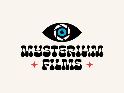 Mysterium Films Concept all seeing eye aperture branding design film flat icon identity design illustration logo minimalist modernist nonduality psychedelics retro simple ui