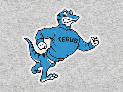 Collegiate Tegus Mascot animation athletics basketball cartoon character character design college collegiate design dinosaur football internship lizard mascot recruiting saas sports tech university vintage