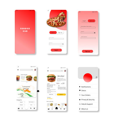 Food App [Foodies Hub] design graphic design typography ui