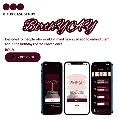 BirthYAY birthday reminder ui user flow