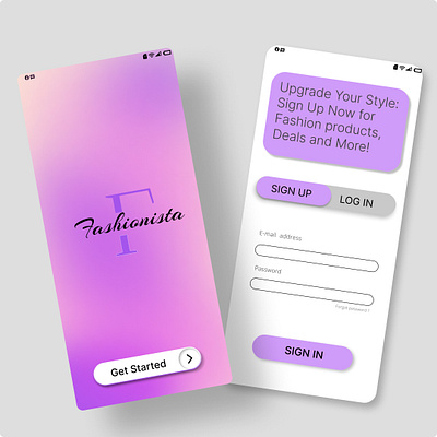 Fashion App UI Design [Fashionista] app design graphic design typography ui