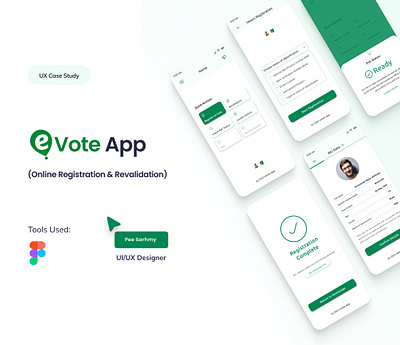 eVote App for voter's registration election mobile app ui uiux design ux