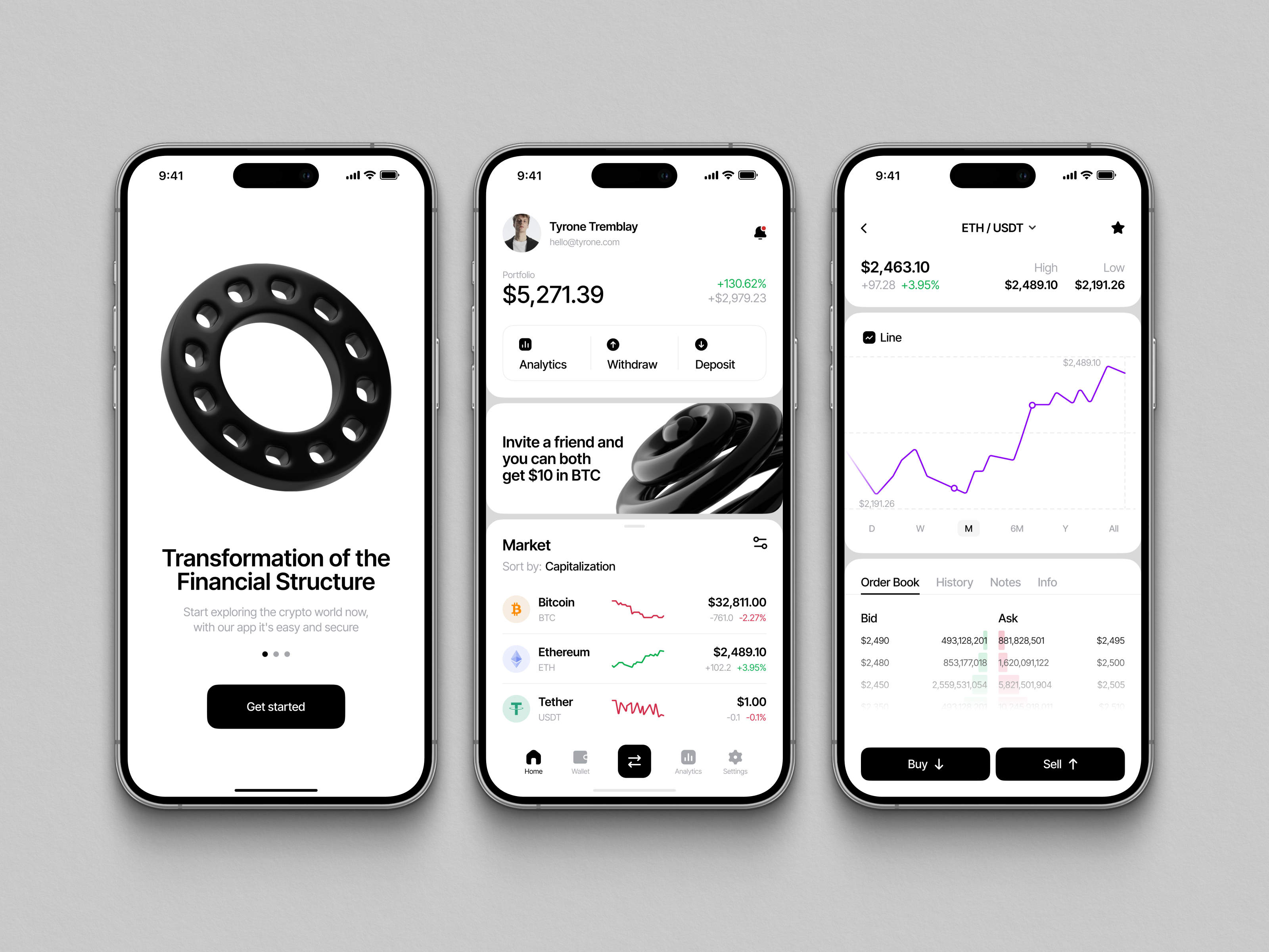 Example of Fintech Mobile App Design Concept