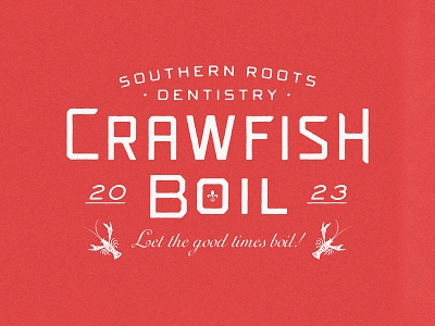 Crawfish Boil Merch apparel crawfish custom lettering illustration lettering merch design texture type lockup vintage