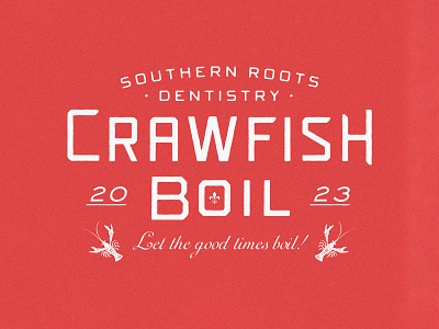 Crawfish Boil Merch apparel crawfish custom lettering illustration lettering merch design texture type lockup vintage
