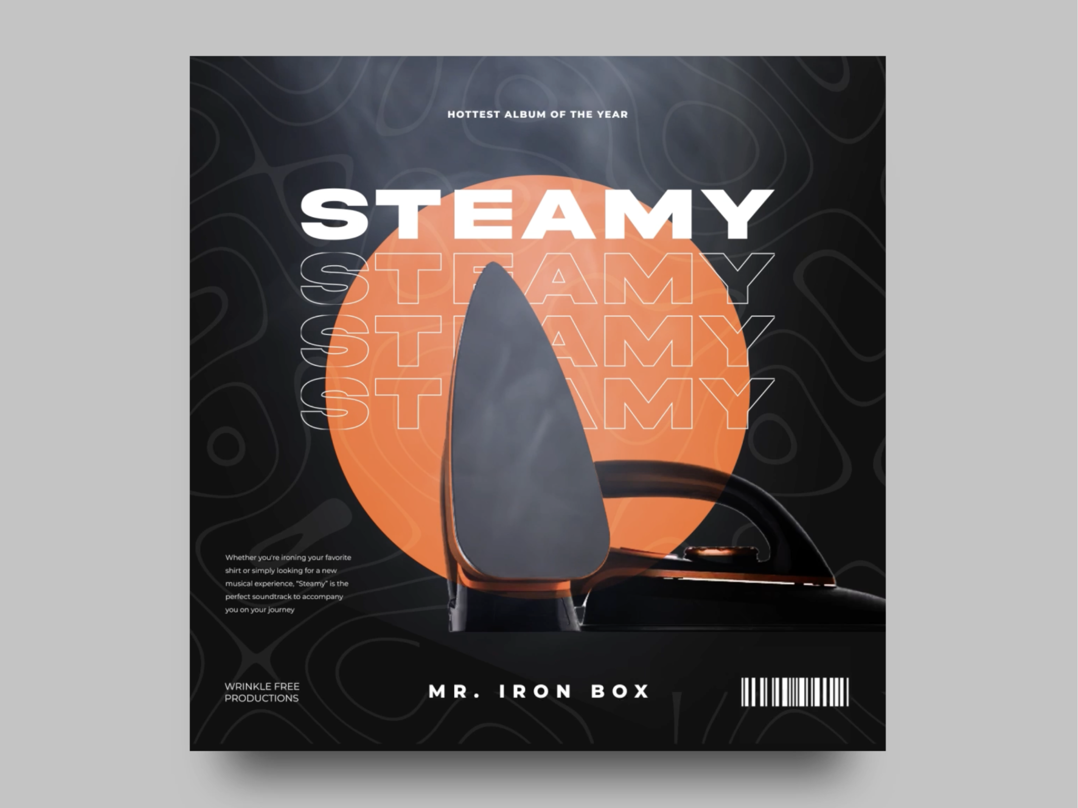 Day 34: Steamy music album album art album cover design animation build motion design music album ui