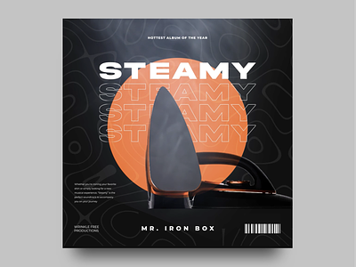 Day 34: Steamy music album album art album cover design animation build motion design music album ui