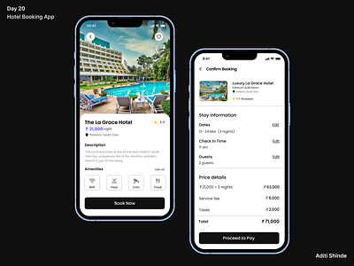 Hotel Booking App #day20 dailyui design figma graphic design ui uiux ux