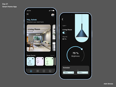 Smart Home App #day 21 dailyui design figma graphic design ui uiux ux
