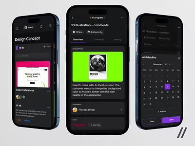Task Management Mobile IOS App android animation app app design app interaction board dashboard design ios kanban management mobile mobile app mobile ui motion online task track ui ux