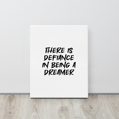 Defiance canvas design graphic design poster typography wall art